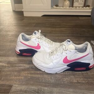 Nike White and Pink Athletic Shoes